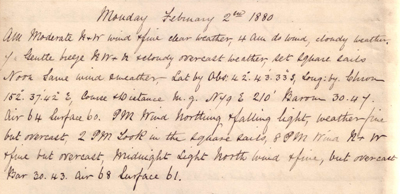 02 February 1880 journal entry